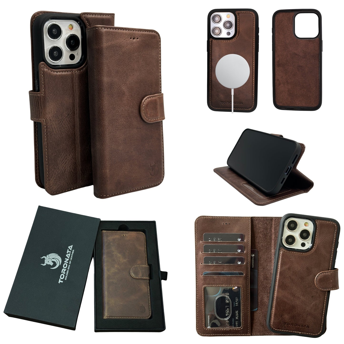 Vegas Premium Leather iPhone 15 Plus Wallet Case with MagSafe | Detachable RFID Blocking Luxury Wallet-7