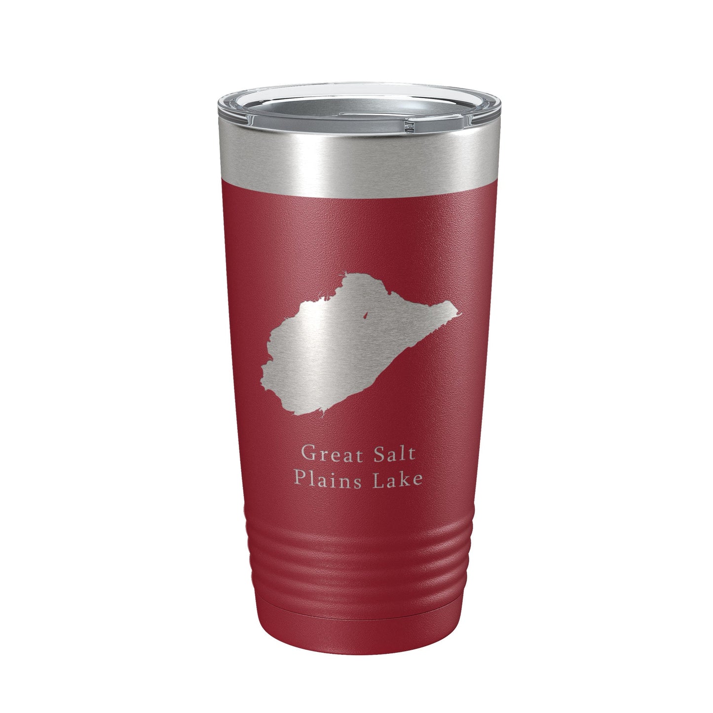 Great Salt Plains Lake Map Tumbler Travel Mug Insulated Laser Engraved Coffee Cup Oklahoma 20 oz-18