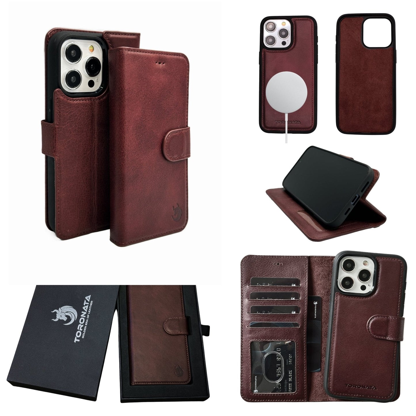 Vegas Premium Leather iPhone 15 Plus Wallet Case with MagSafe | Detachable RFID Blocking Luxury Wallet-9