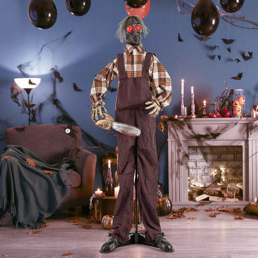 Halloween Animatronic Shaking Haunted Man with Lights and Sound-2
