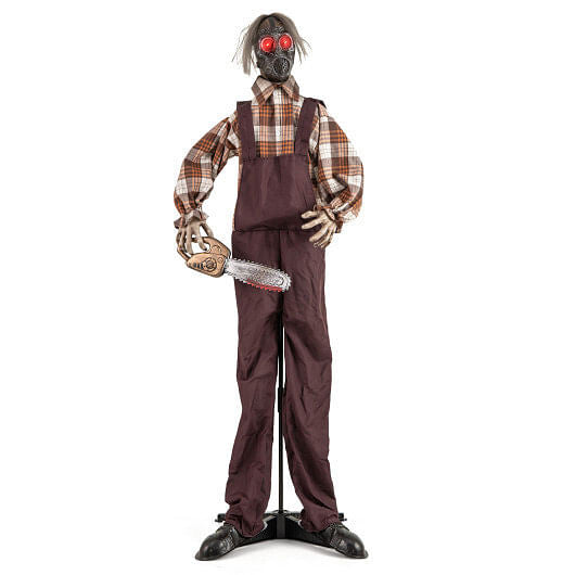 Halloween Animatronic Shaking Haunted Man with Lights and Sound-0