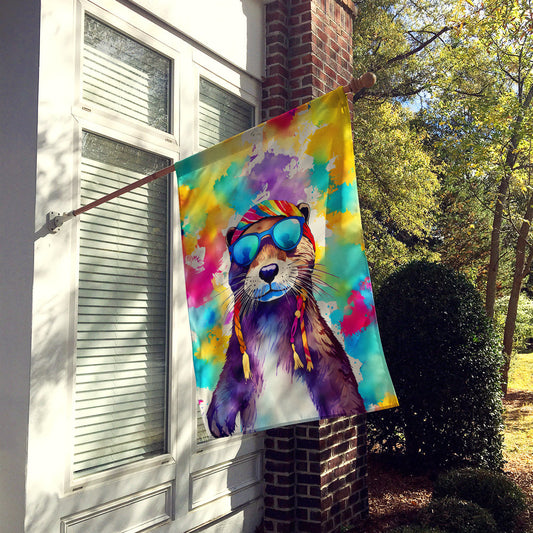 Hippie Animal Otter House Flag-1