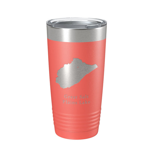 Great Salt Plains Lake Map Tumbler Travel Mug Insulated Laser Engraved Coffee Cup Oklahoma 20 oz-20