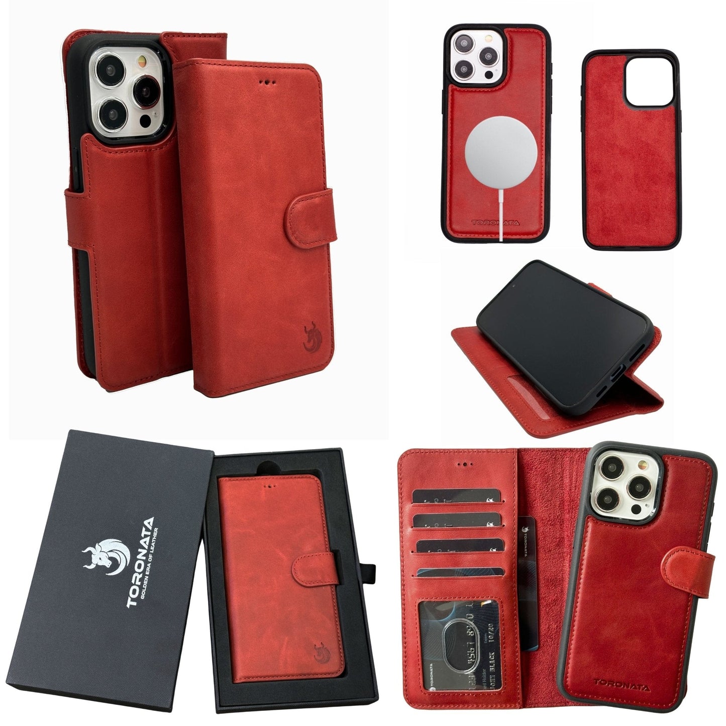 Vegas Premium Leather iPhone 15 Plus Wallet Case with MagSafe | Detachable RFID Blocking Luxury Wallet-8