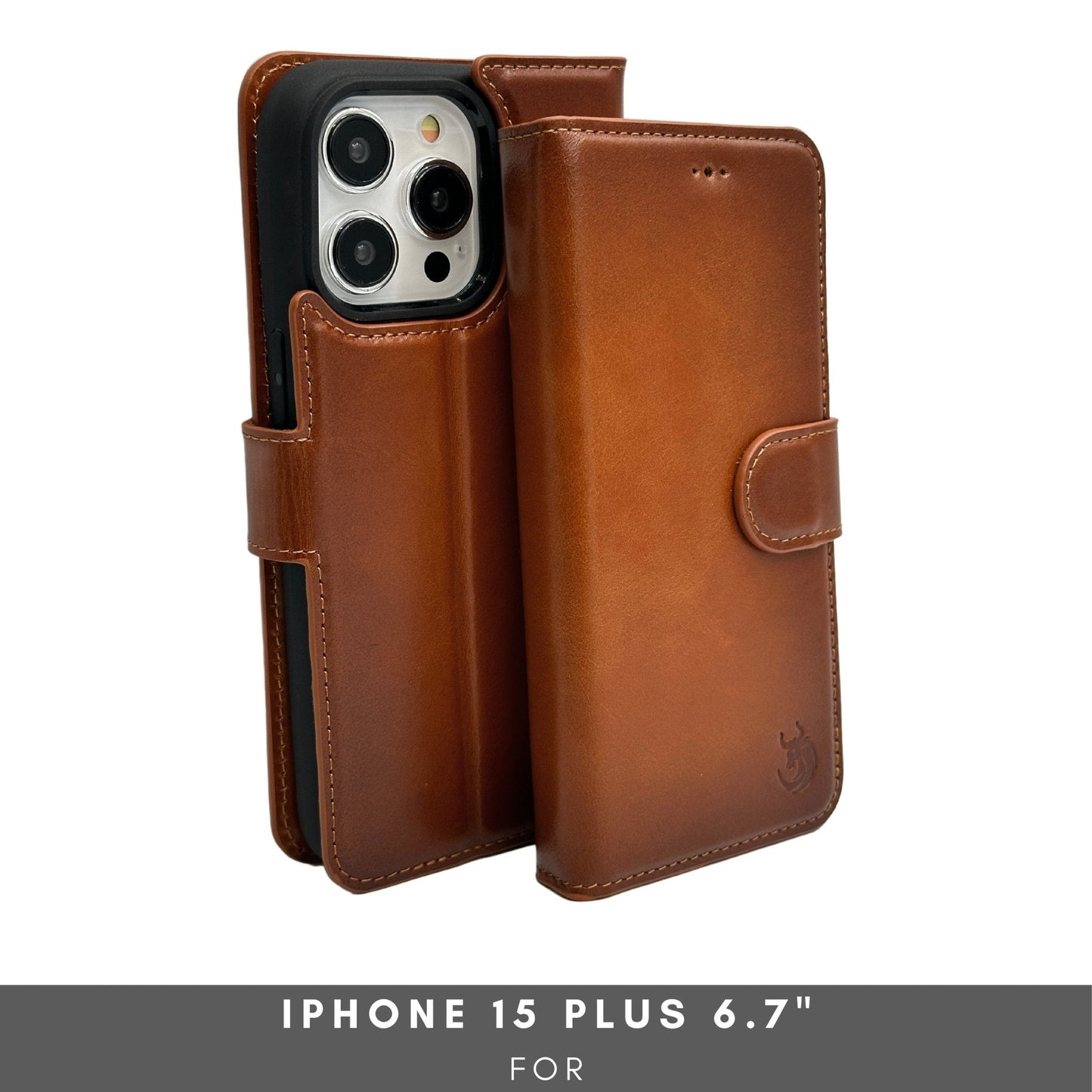 Vegas Premium Leather iPhone 15 Plus Wallet Case with MagSafe | Detachable RFID Blocking Luxury Wallet-1